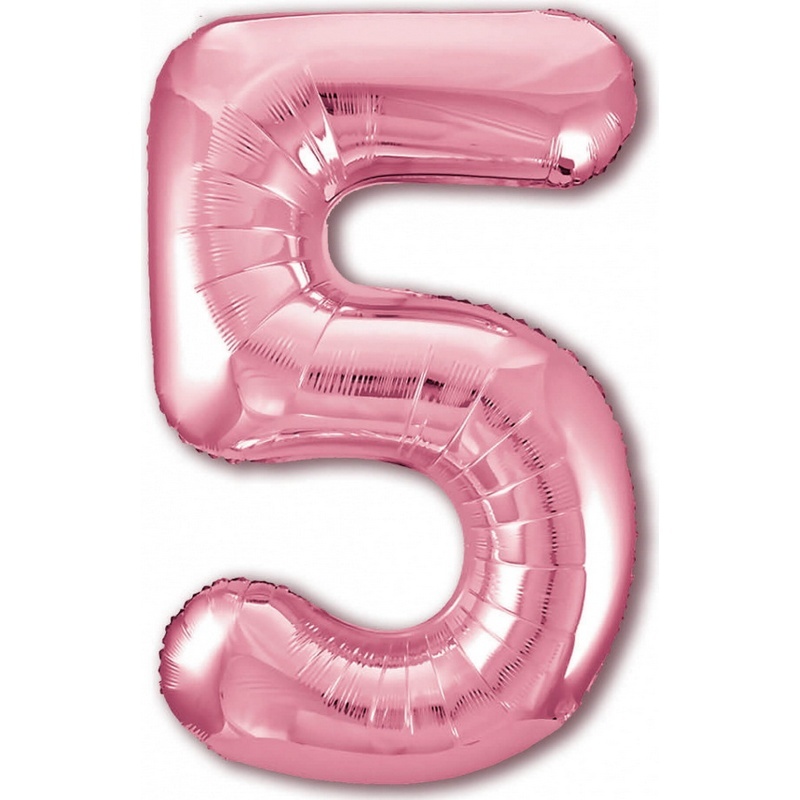 Воздушный шар цифра 6 Розовый фламинго