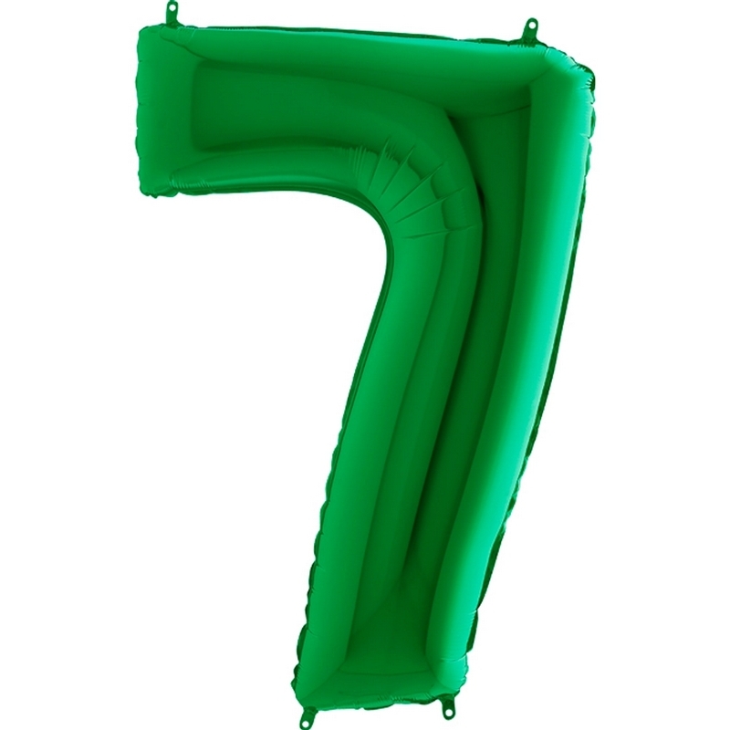 Воздушный шар цифра 4 зеленый