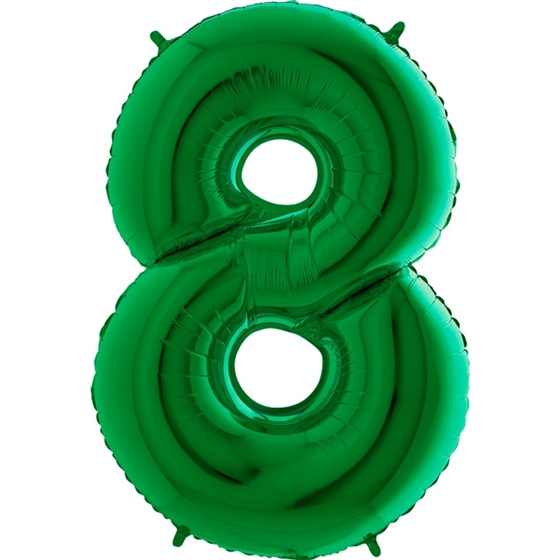 Воздушный шар цифра 6 зеленый