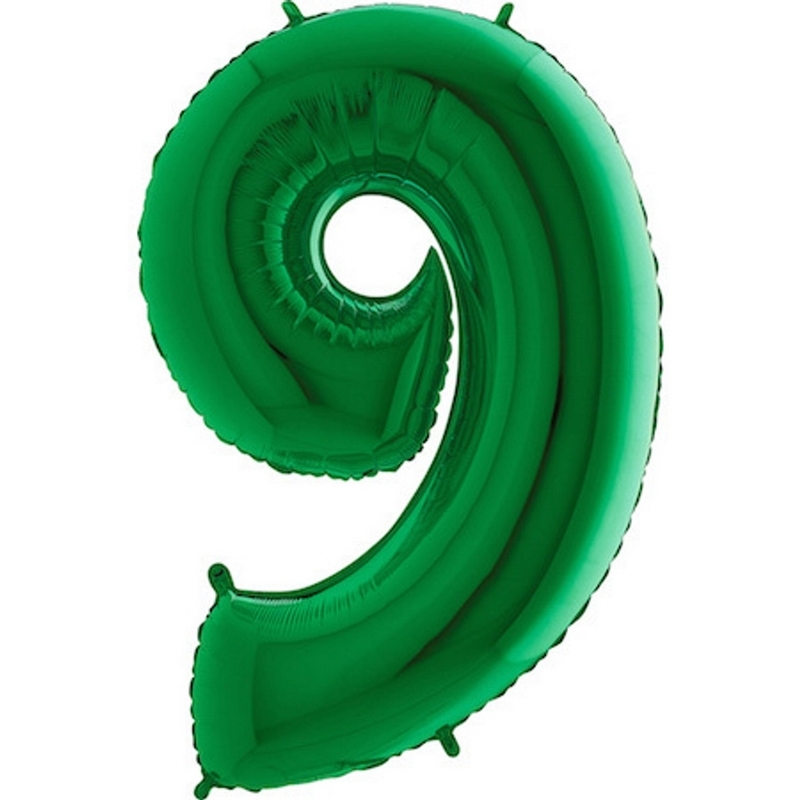 Воздушный шар цифра 4 зеленый