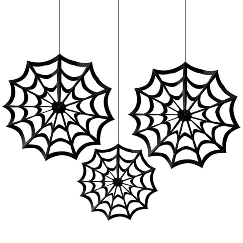 Декор бумажный подвесной паутина 3 шт