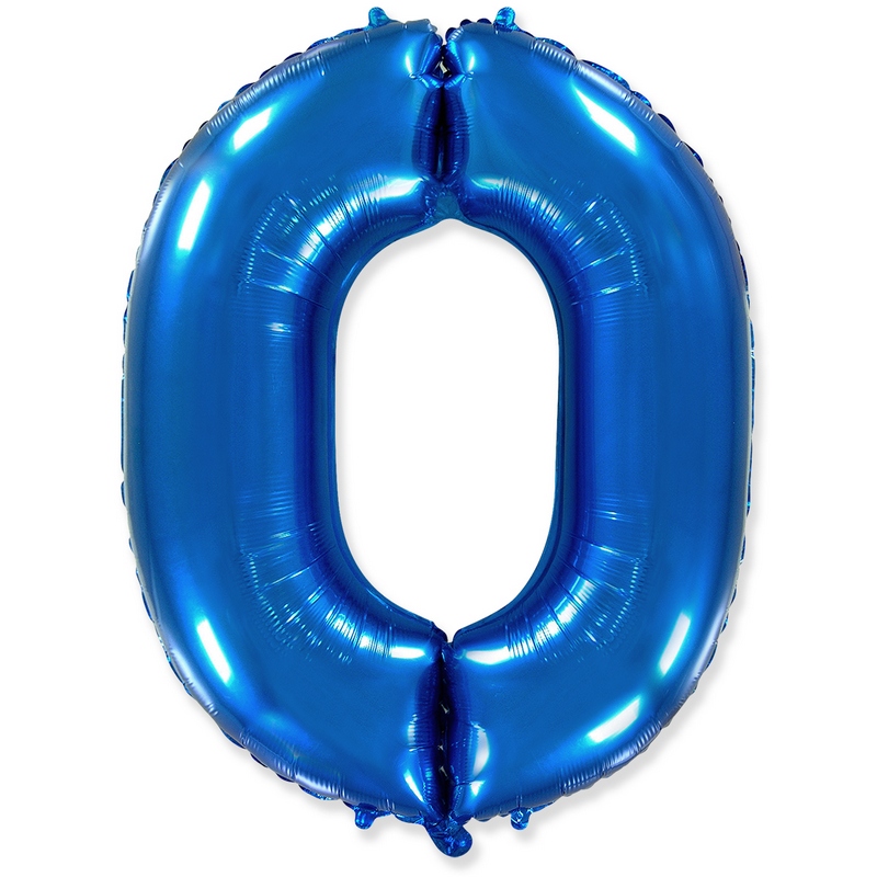 Воздушный шар цифра 9 синий