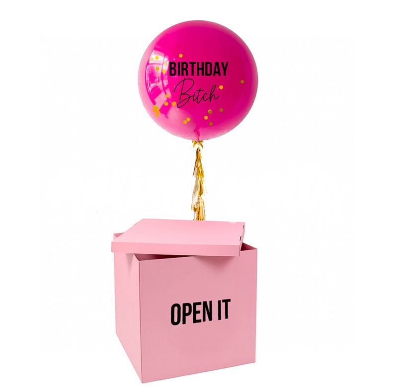 Воздушный шар в коробке Birthday Bitch