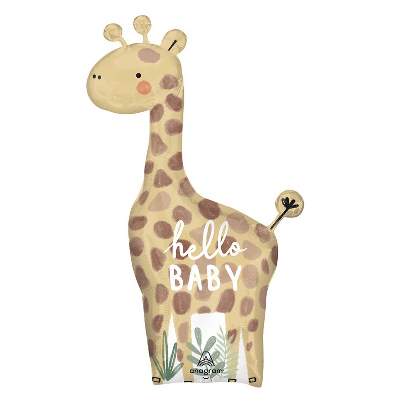 Воздушный шар Жираф акварель hello baby