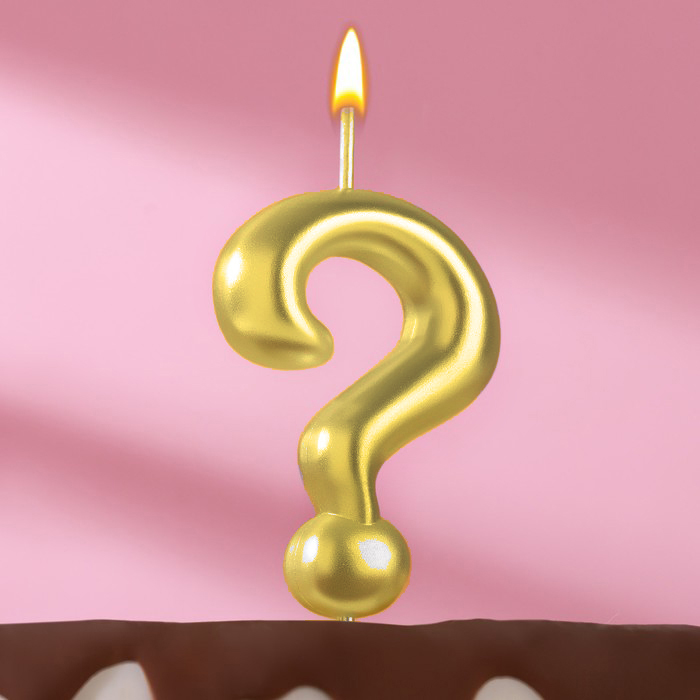 Свеча для торта на гендер пати знак вопроса