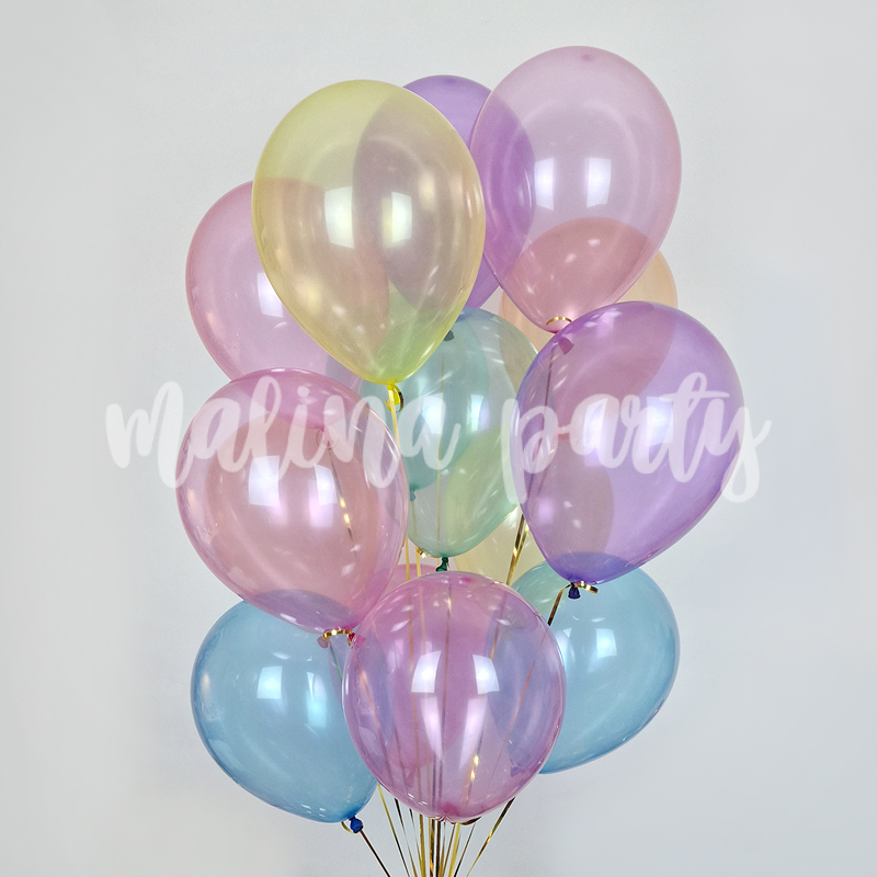 Букет воздушных шаров с гелием агаты и розовый