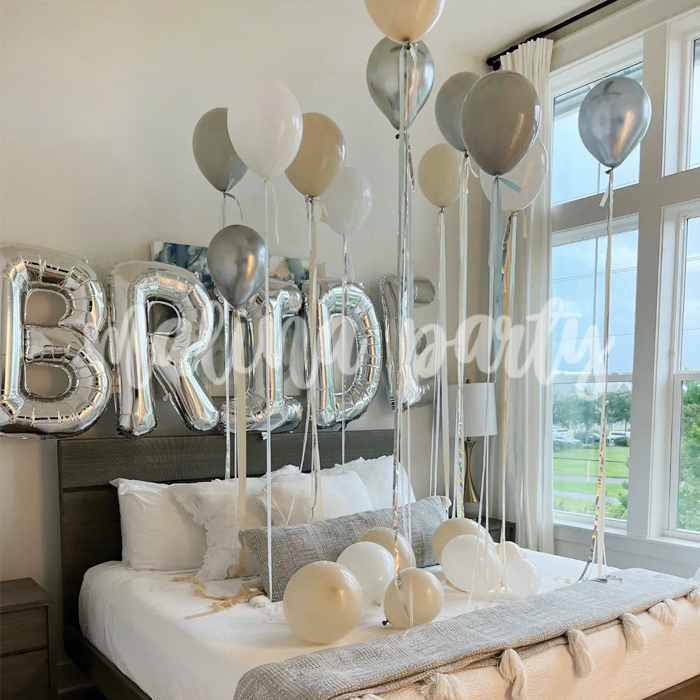 Воздушные шары буквы BRIDE