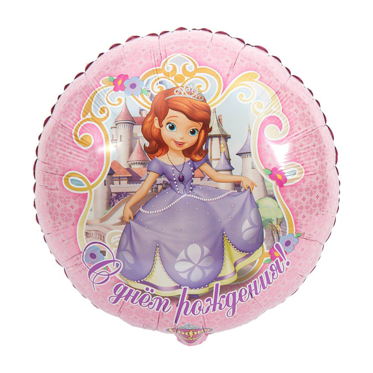 Воздушный шар круг С днем рождения Тачки