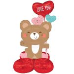 Ходячий шар Мишка с сердцем Love