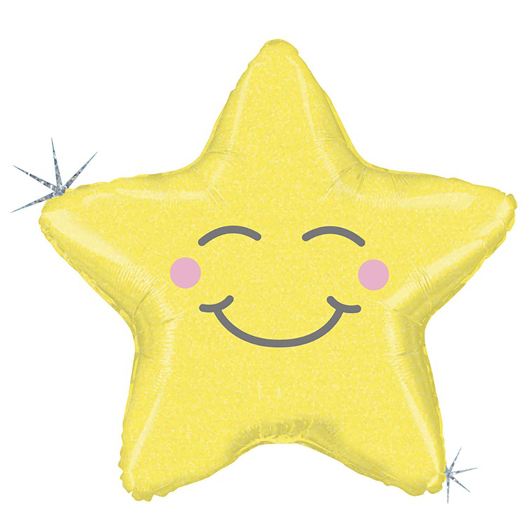 Воздушный шар звезда с улыбкой Воздушный шар звезда с улыбкой