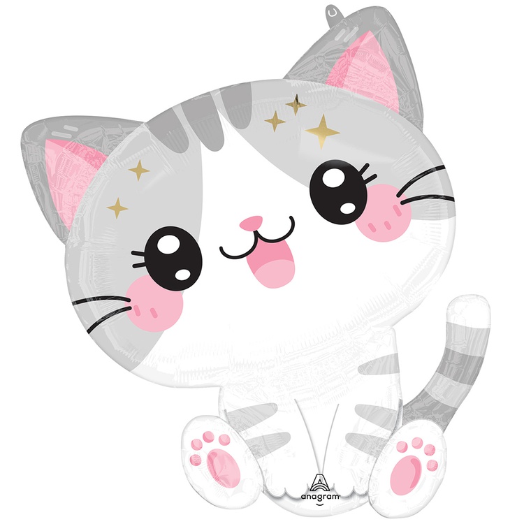 Воздушный шар Котенок серый
