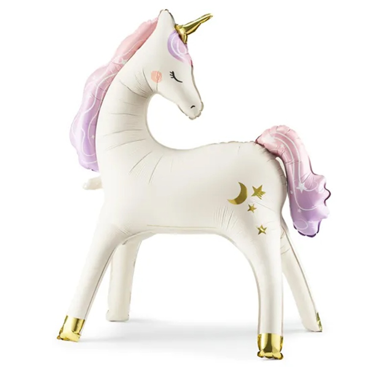 Воздушный шар Единорог напольный нежный